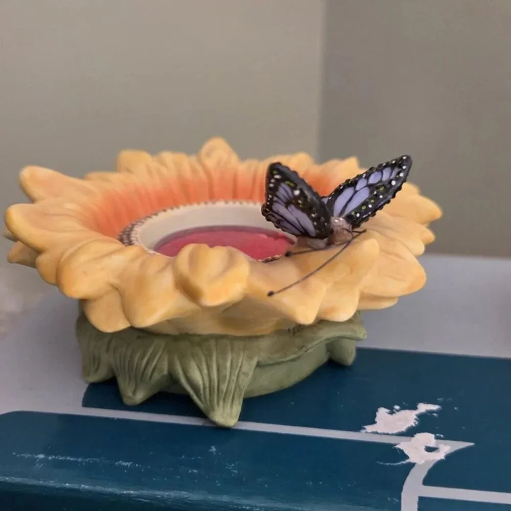 PartyLite Sunflower Buddies Tealight Holders Ladybug Butterfly Lot 2 P7119